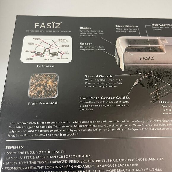Fasiz Cordless Split End Hair Trimmer, Silver - Picture 10 of 12